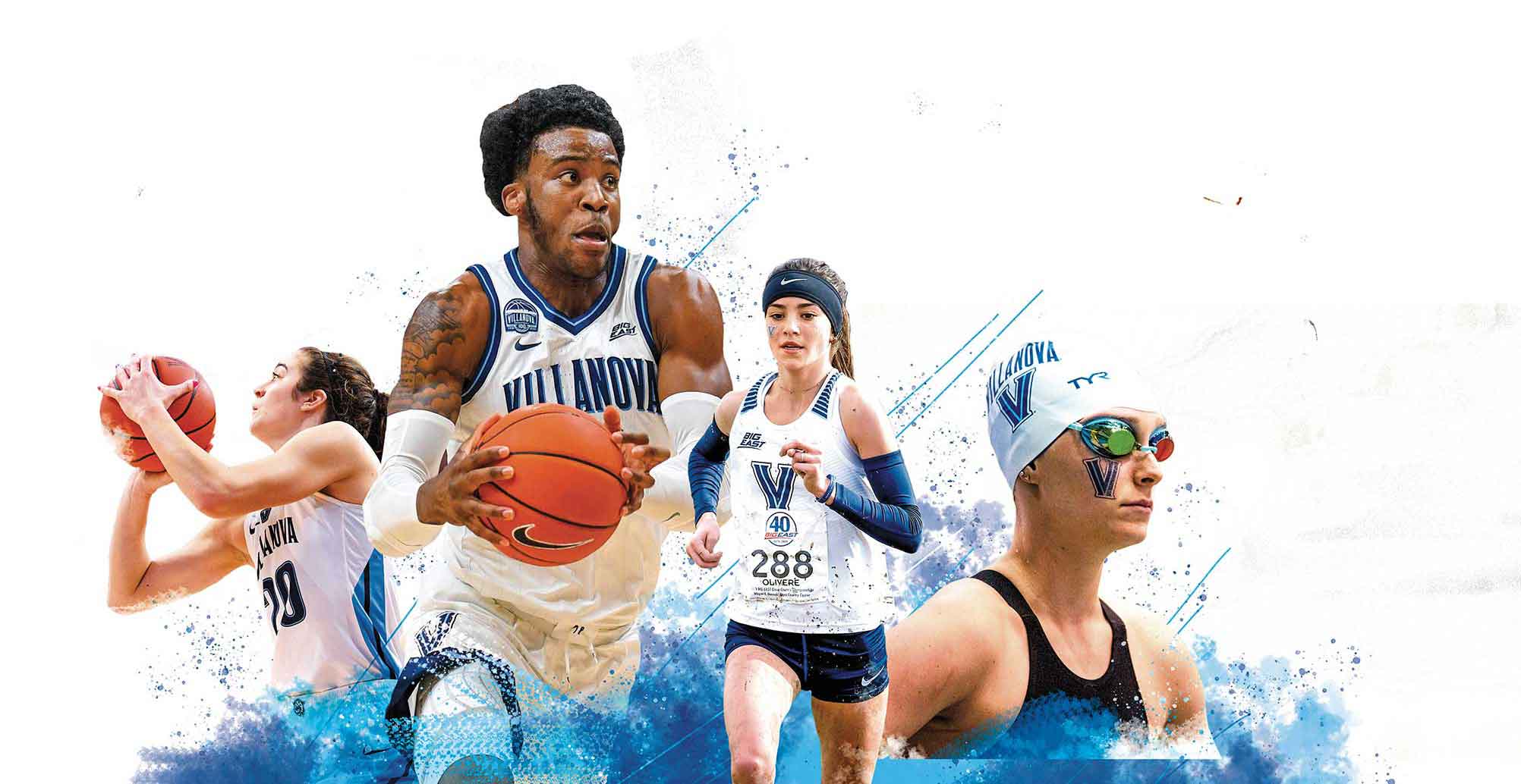 Collage of Villanova athletes
