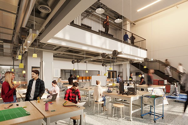 An artist's rendering of the new College of Engineering building.