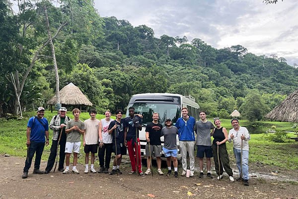 Panama-Students and faculty after completing a rural rainforest hike Students and faculty after completing a rural rainforest hike