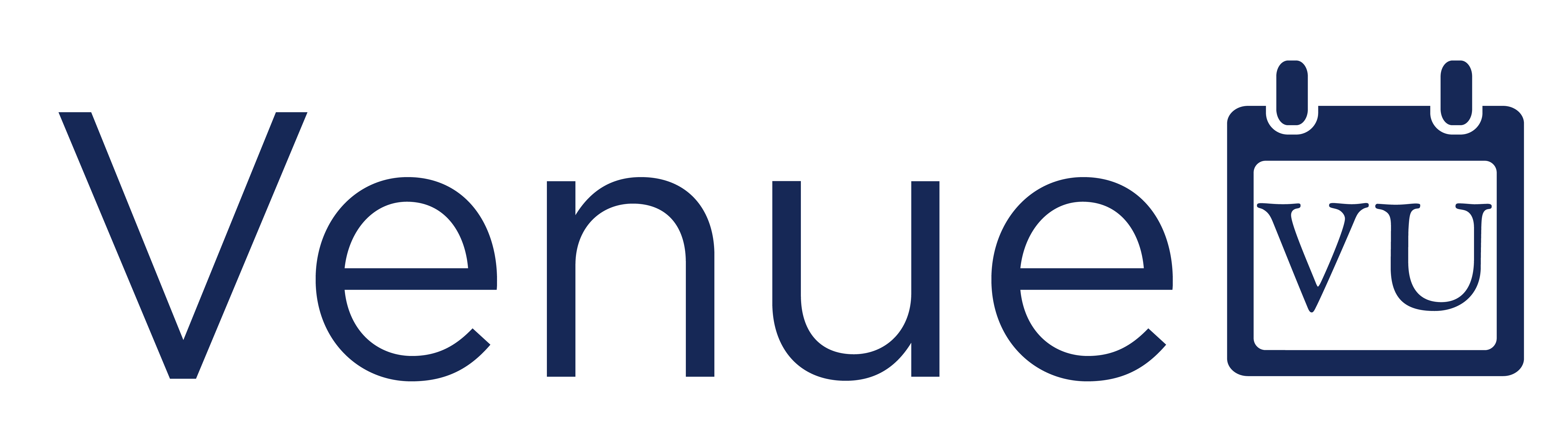 The logo for VenueVU (pronounced “Venue View”) reflects the platform’s role as the centralized system for reserving event spaces and services across campus.