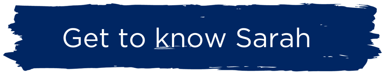 Get to know Sarah Johns banner header Get to know Sarah Johns banner header