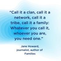 FRG web page quotes (3) “Call it a clan, call it a network, call it a tribe, call it a family: Whatever you call it, whoever you are, you need one.” –Jane Howard, journalist and author of the book, Families