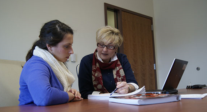 Student getting help with work Student getting help with work