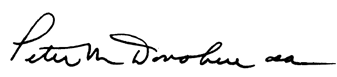 Peter M Donohue OSA signature