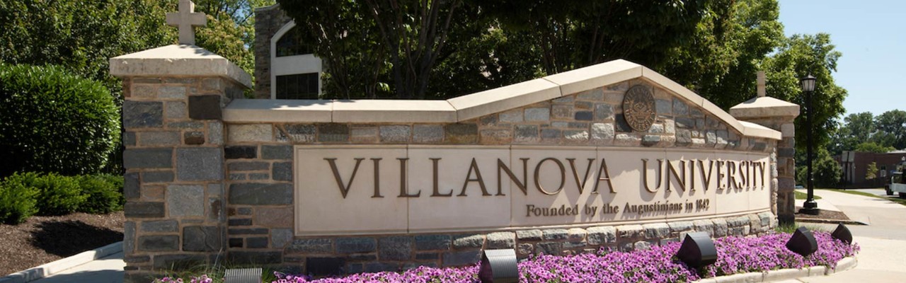 Villanova University front sign