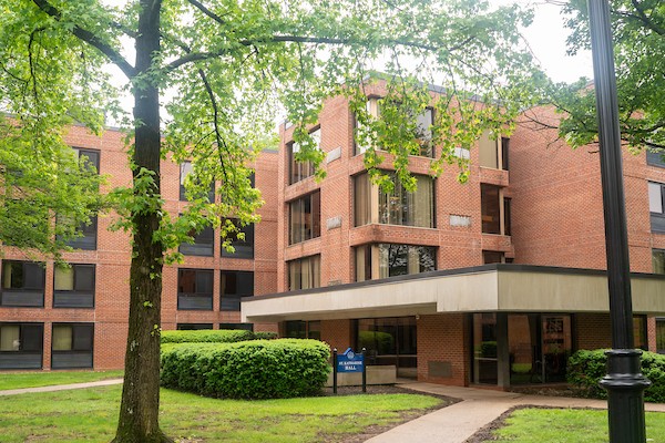 Exterior view of St. Katharine Hall on Villanova's south campus.