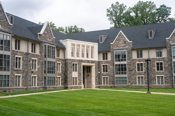 Exterior view of Moulden Hall on Villanova's west campus.