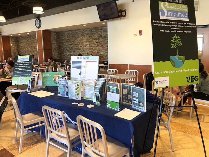 Information table for sustainable eating