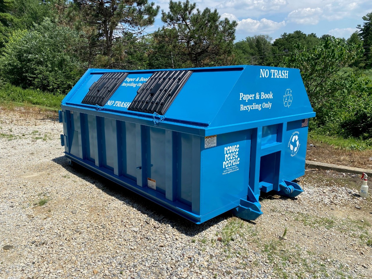 Book recycling dumpster Book recycling dumpster