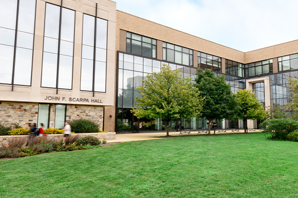Exterior of the law school building.