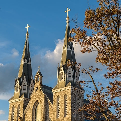 spires of Villanova Chapel